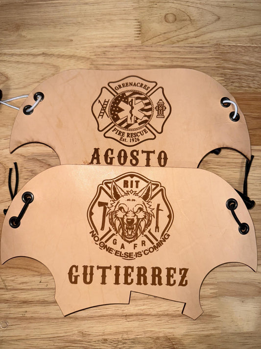 Firefighter SCBA Scott AV-3000 Leather Mask Cover Protector with HUD Cutout