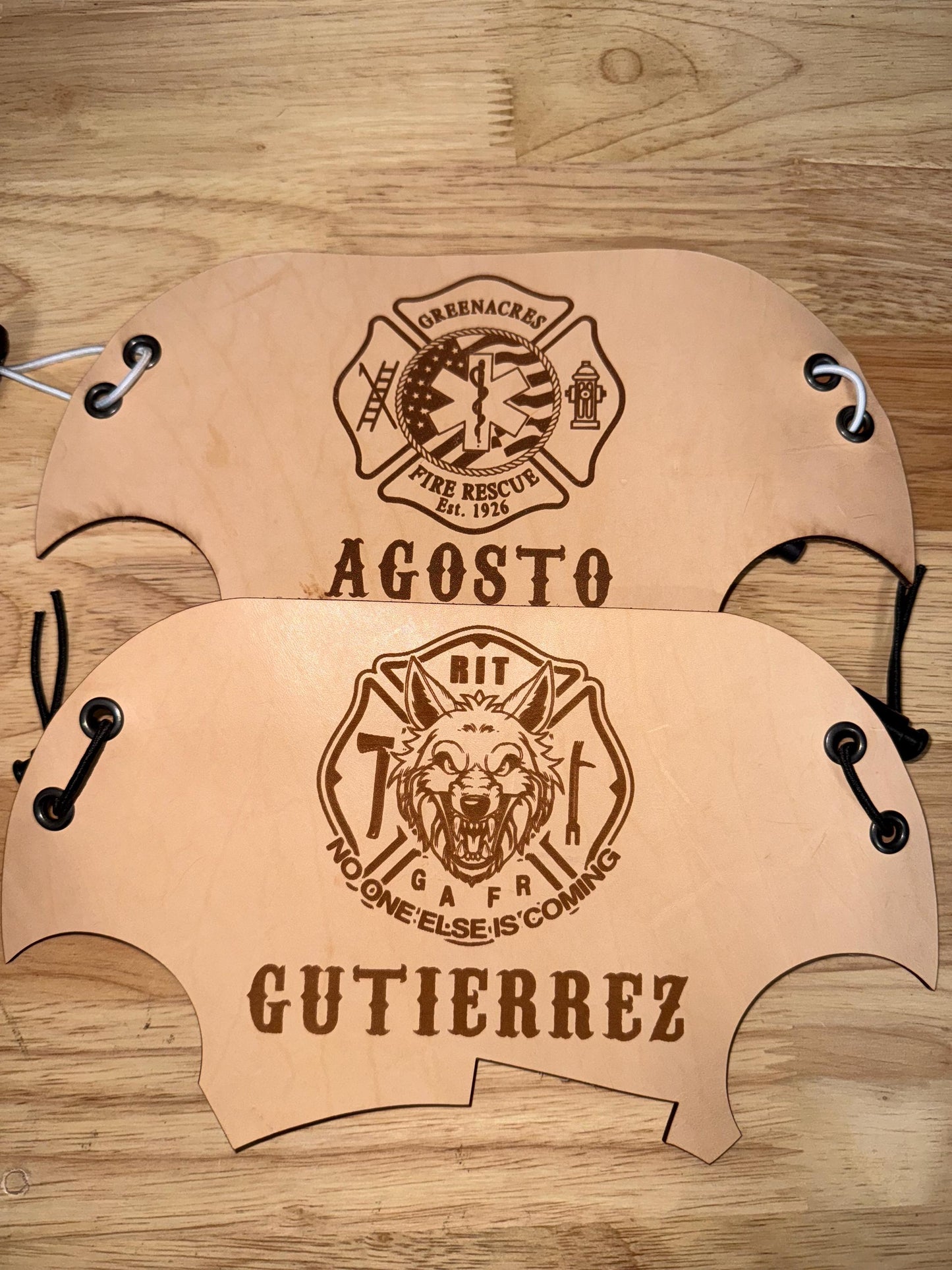 Firefighter SCBA Scott AV-3000 Leather Mask Cover Protector with HUD Cutout