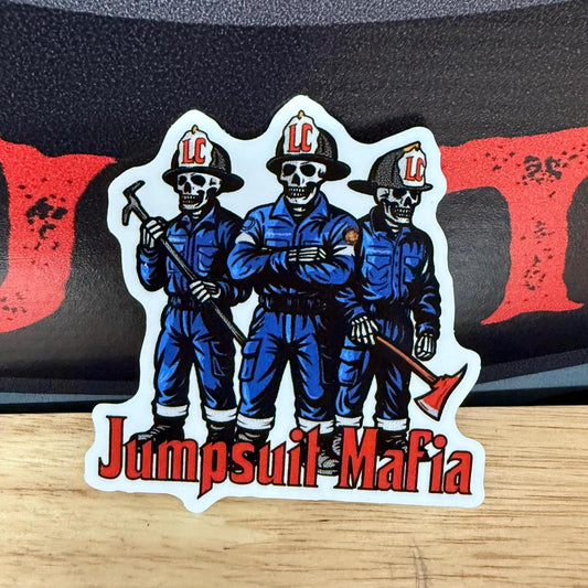 Firefighter Jumpsuit Mafia Sticker