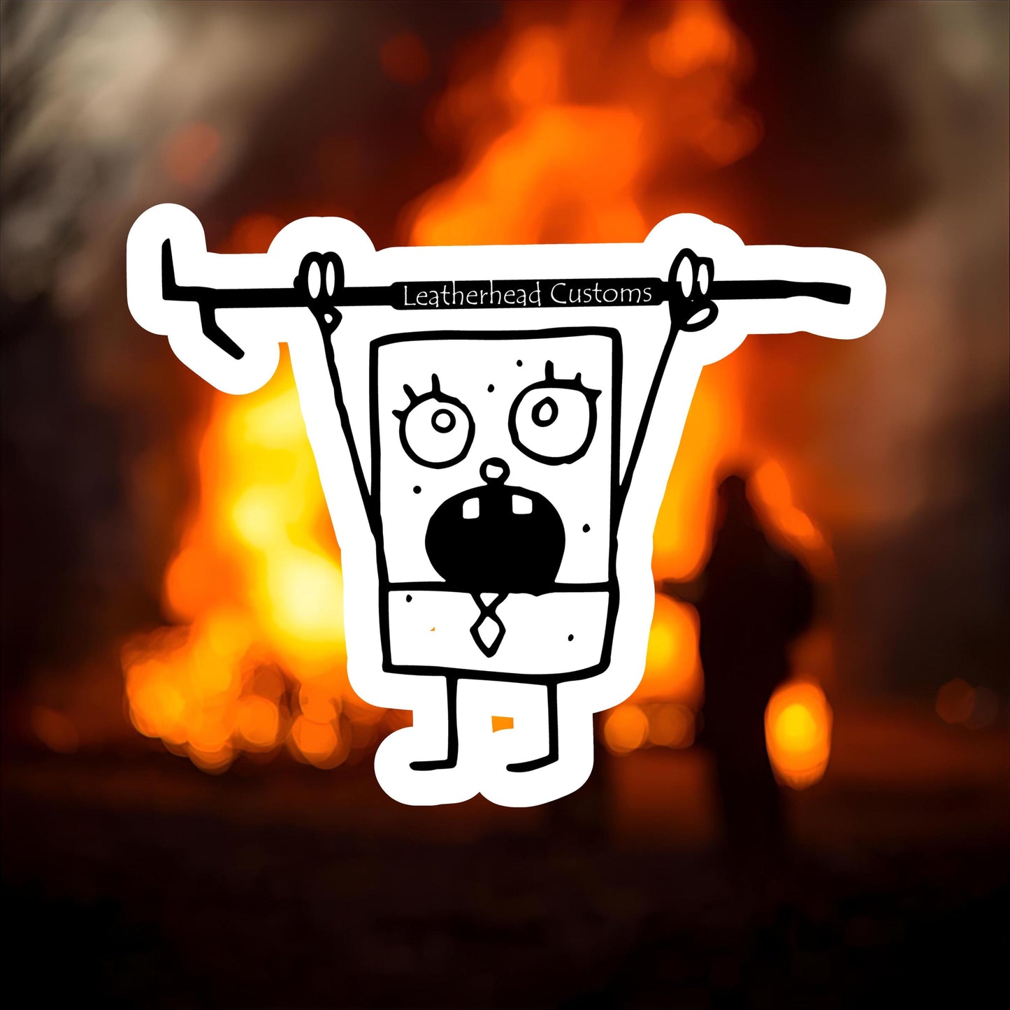 Firefighter Doodle Bob With a NY Hook Sticker