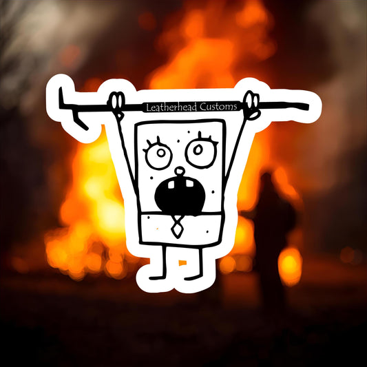 Firefighter Doodle Bob With a NY Hook Sticker