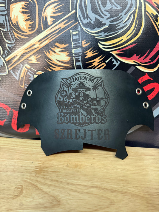 Firefighter SCBA Scott AV-3000 Leather Mask Cover Protector with HUD Cutout