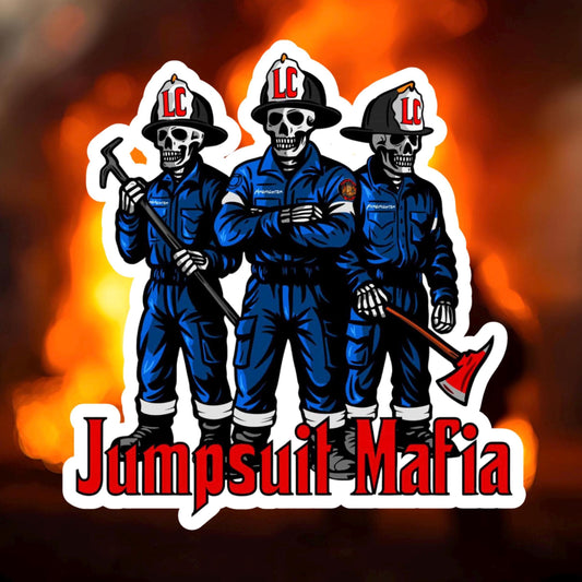 Firefighter Jumpsuit Mafia Sticker